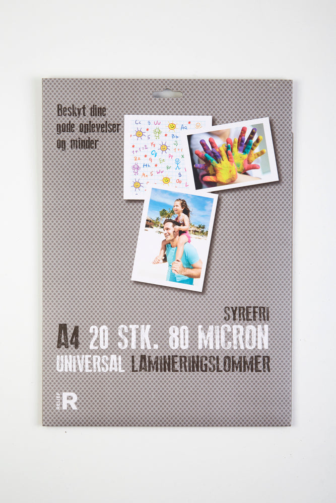 Lamineringslomme Relief A4 80mic 20stk