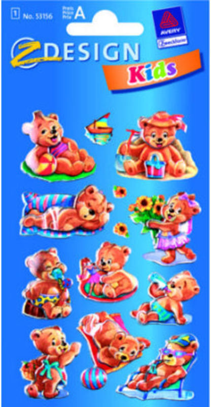 STICKERS BRUN BAMSE, 3D EFFEKT