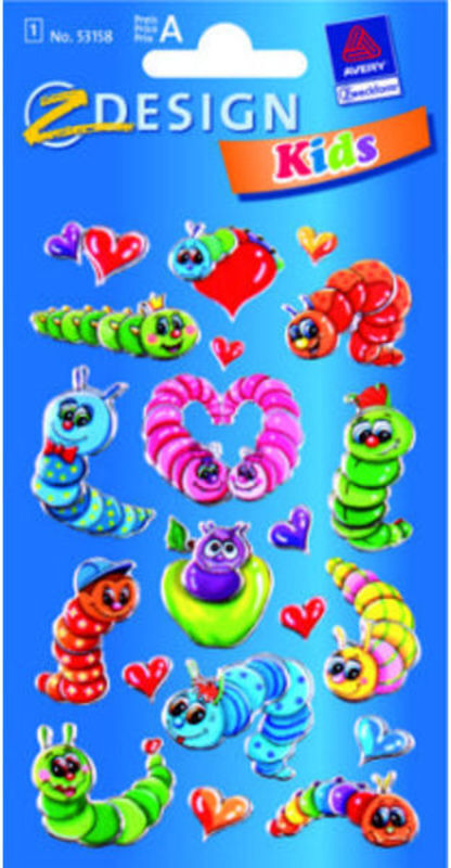 STICKERS LARVER, 3D EFFEKT