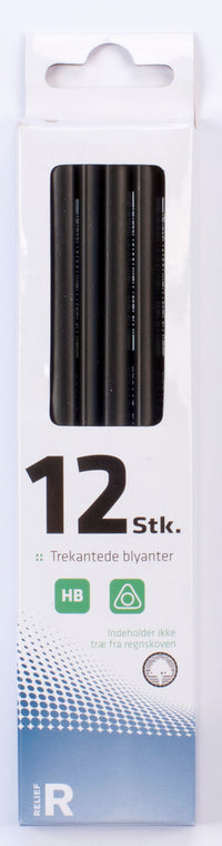 Relief blyant matsort 12 stk.