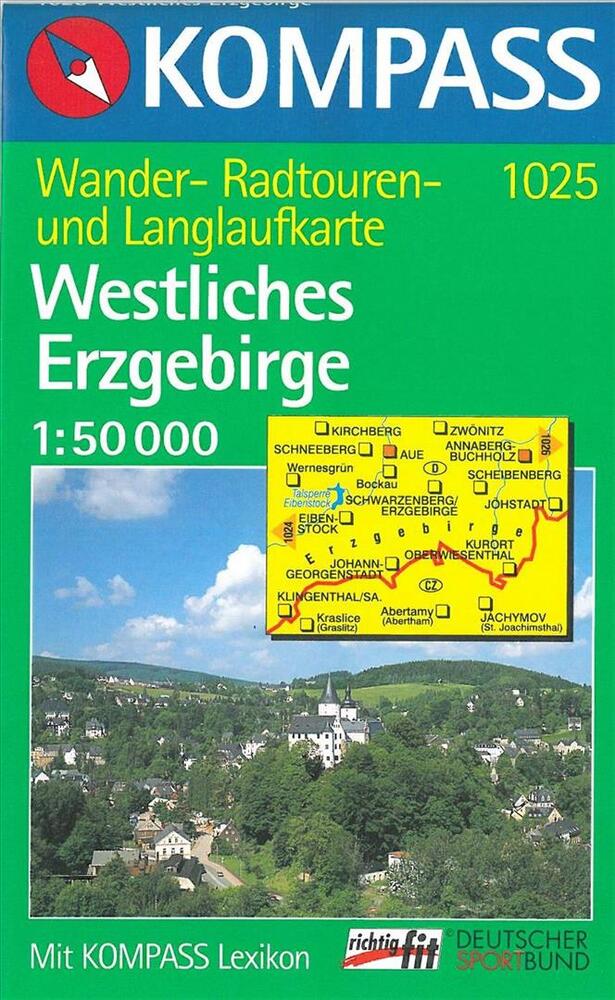 Westliches Erzgebirge, Kompass Wanderkarte 1025