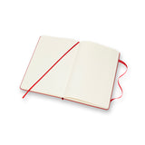 Notesbog Moleskine large rød m/240 blanke ark hard cover