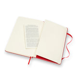 Notesbog Moleskine large rød m/240 blanke ark hard cover