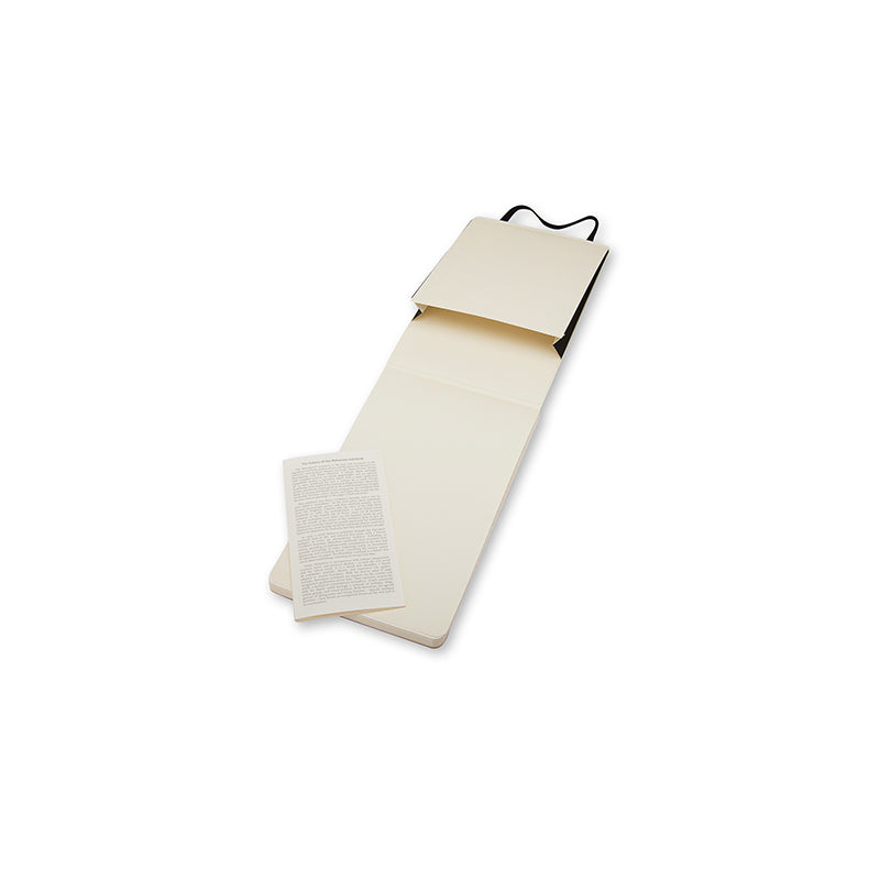 Notesblok reporter Moleskine large sort m/blanke ark soft
