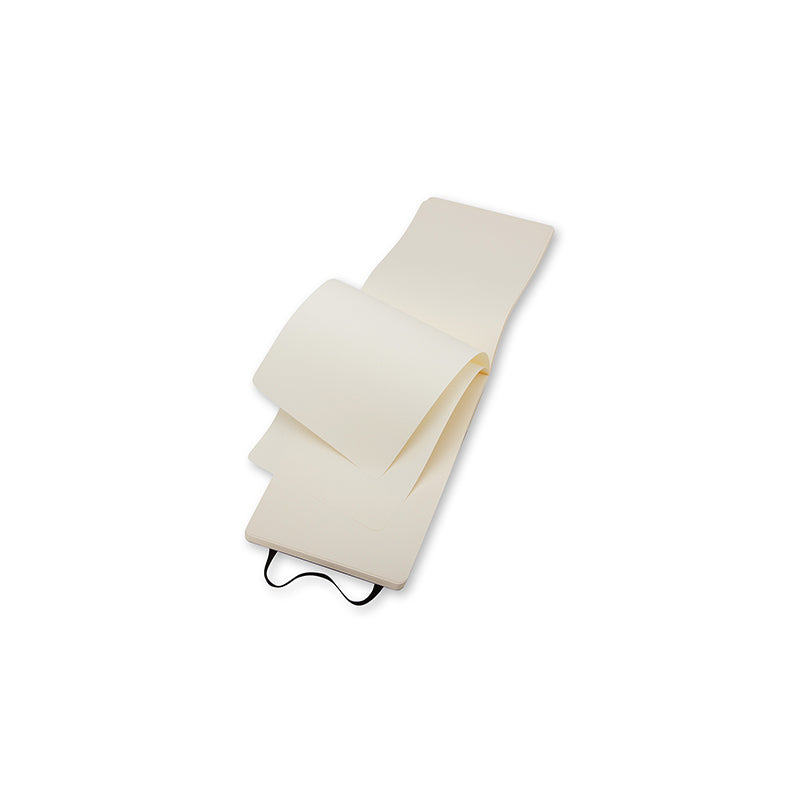 Notesblok reporter Moleskine large sort m/blanke ark soft
