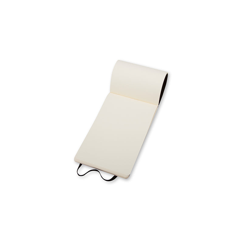 Notesblok reporter Moleskine large sort m/blanke ark soft