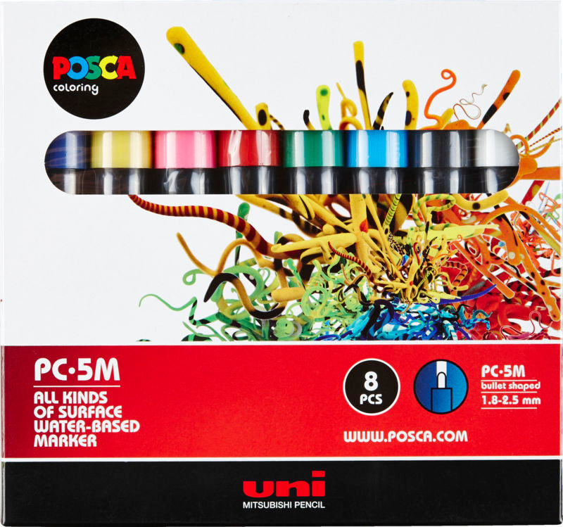 Paintmarker Uni POSCA pc-5m sæt 8 stk