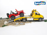 Bruder MB Sprinter transporter med lyd/lysmodul samt jeep
