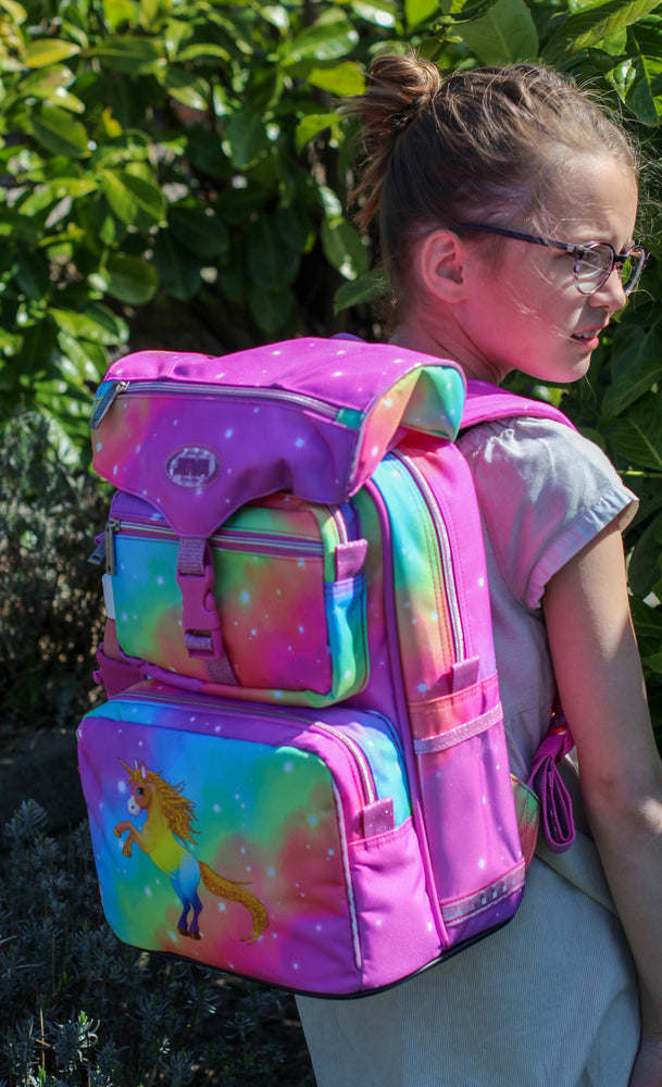 Skoletaske Jeva beginners rainbow unicorn
