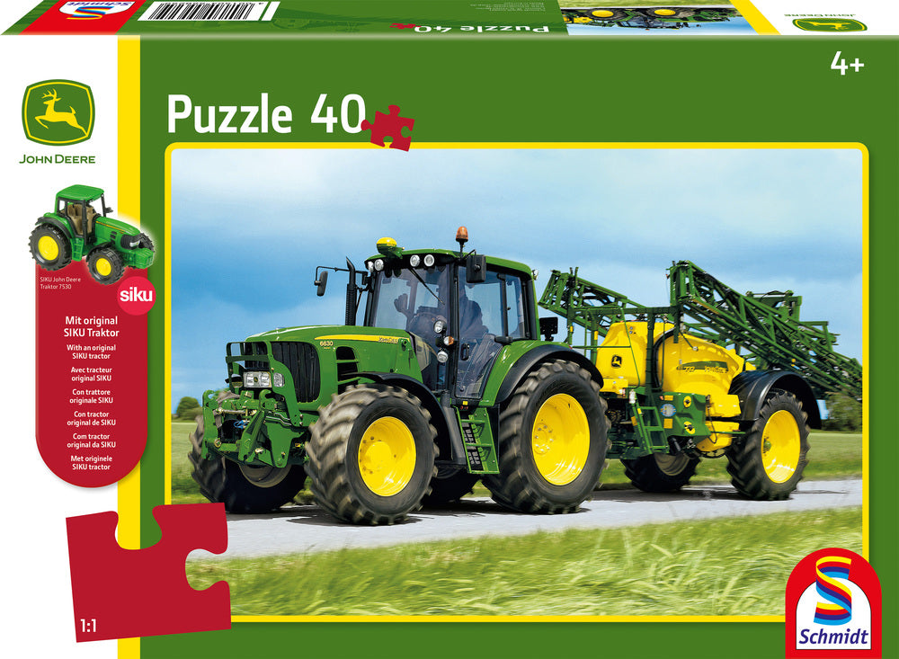 Puslespil John Deere Tractor 6630 with sprayer 40 brikker