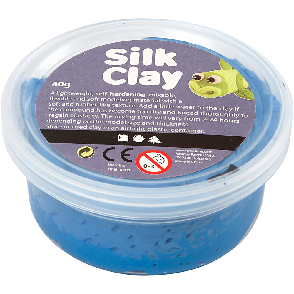 Silk clay blå 40g