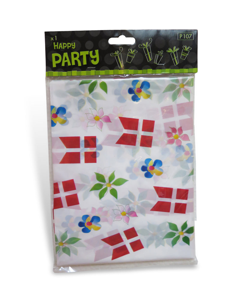 Dug m. flag/blomster