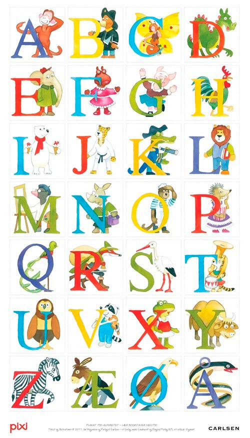 Pixi-alfabet - plakat