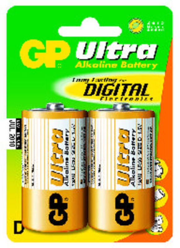 BATTERI GP D /2 STK PÅ KORT