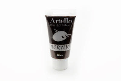 Akrylmaling Artello sølv 75ml