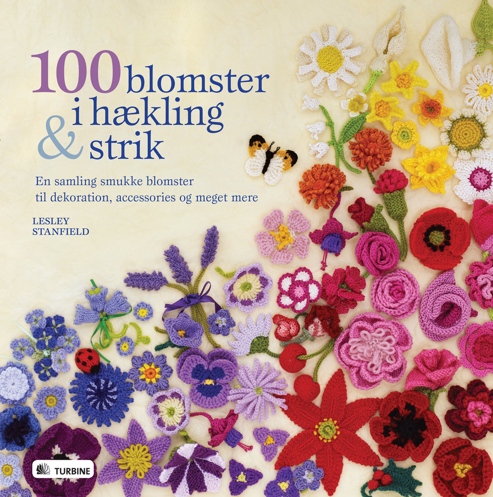 100 blomster i hækling og strik