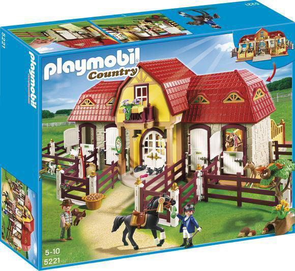 5221 playmobil stor heste stald