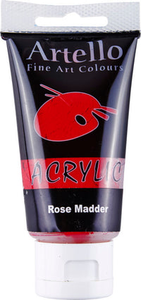 Akrylmaling Artello rose alizarin rød 75ml