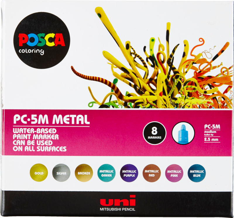 PAINTMAKER UNI POSCA ETUI PC5-8 METAL