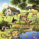 Puslespil forest/zoo/dom.animals 3X49 brikker