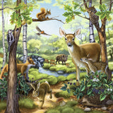 Puslespil forest/zoo/dom.animals 3X49 brikker