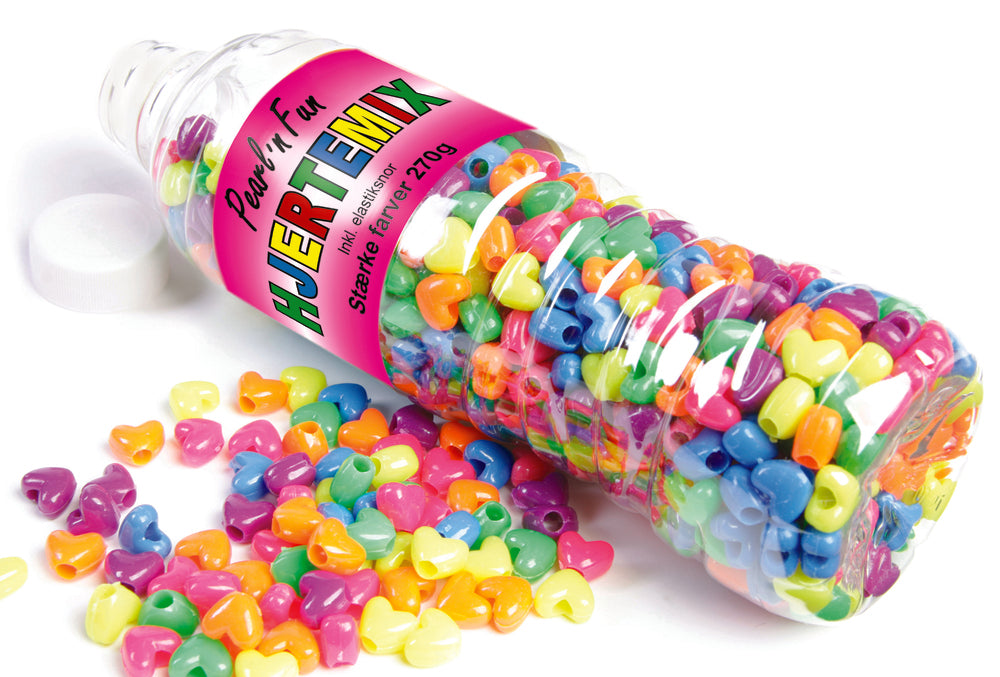 Pearl`N fun hjertemix 270gr stærke farver