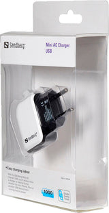 OPLADER MINI AC USB 1A EU SANDBERG
