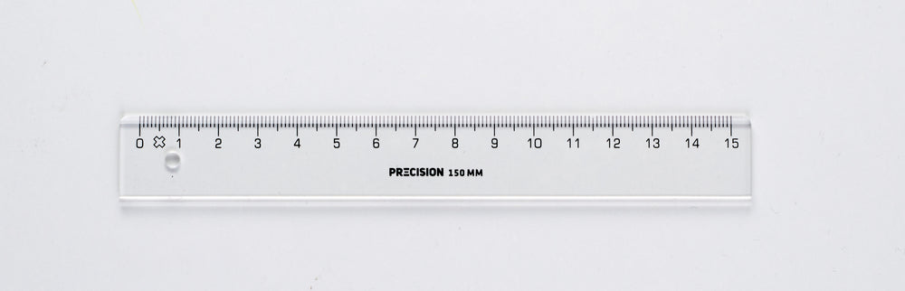 Lineal precision klar plast 15cm