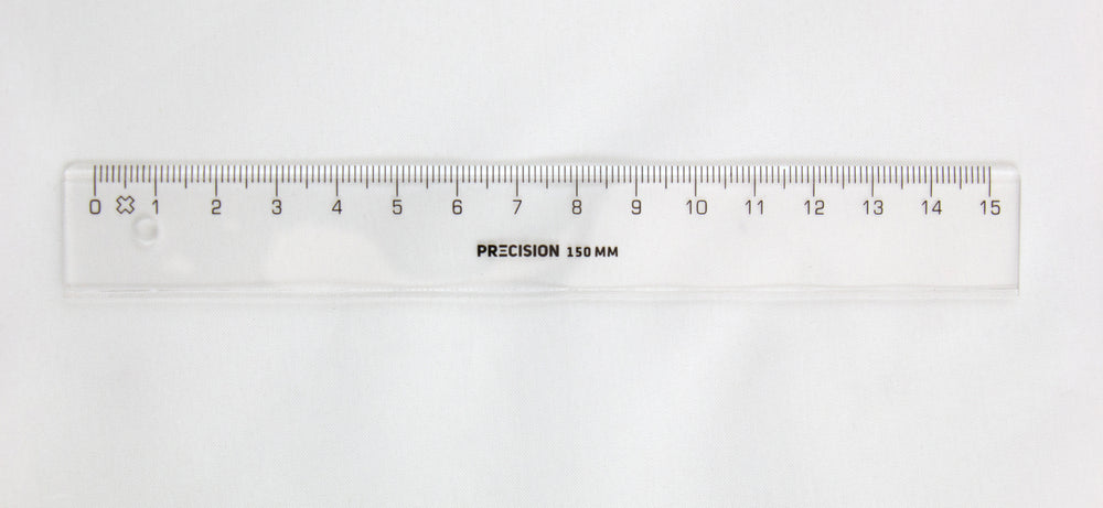 Lineal precision klar plast 15cm