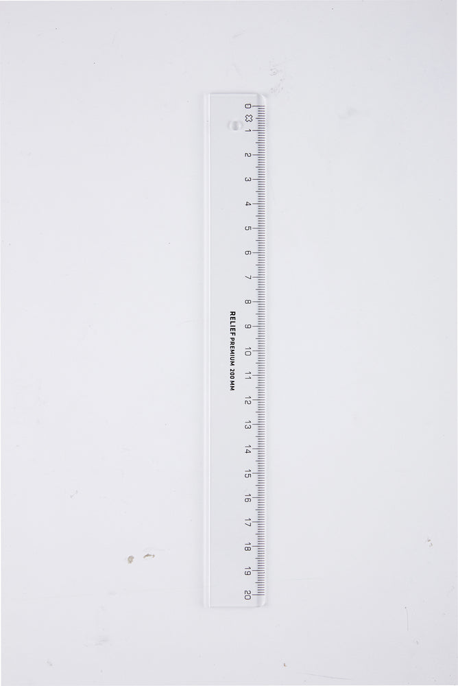 Lineal precision klar plast 20cm
