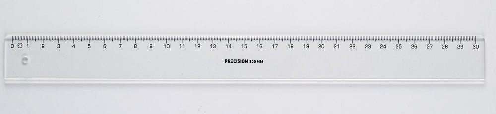 Lineal precision klar plast 30cm