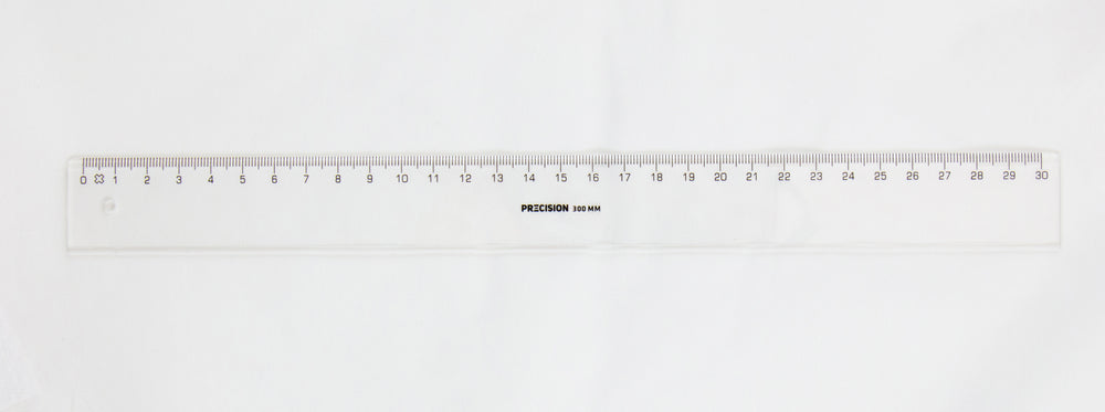 Lineal precision klar plast 30cm