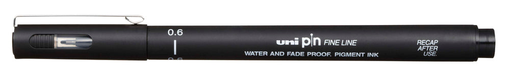 Drawingpen uni pin 200 sort 0,6 mm