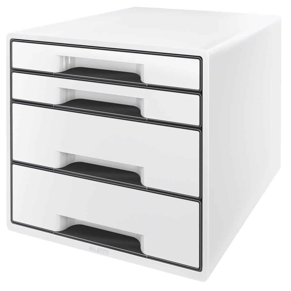 SKUFFEKABINET LEITZ 4-SKUFFER HVID