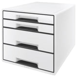 SKUFFEKABINET LEITZ 4-SKUFFER HVID