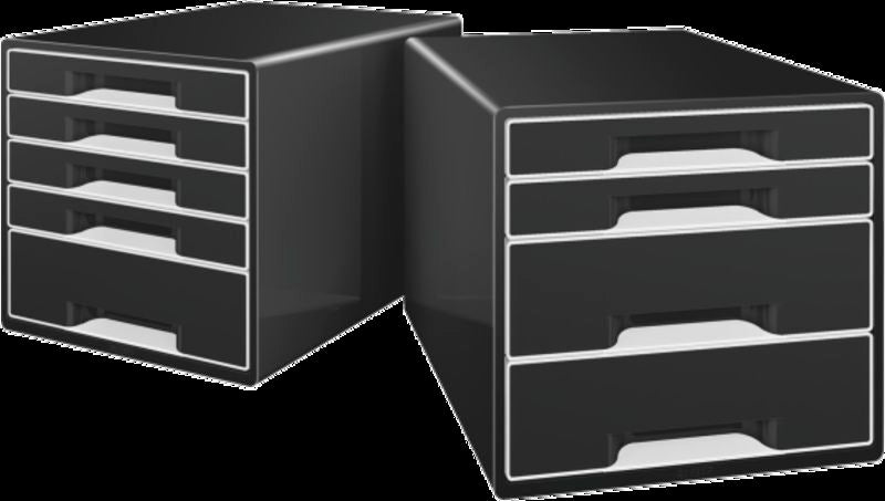 SKUFFEKABINET LEITZ 4-SKUFFER SORT
