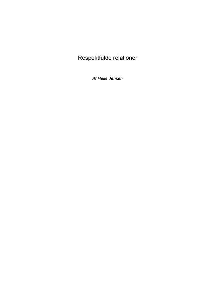 Respektfulde relationer