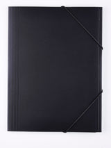 Elastikmappe karton sort A4
