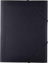 Elastikmappe karton sort A4
