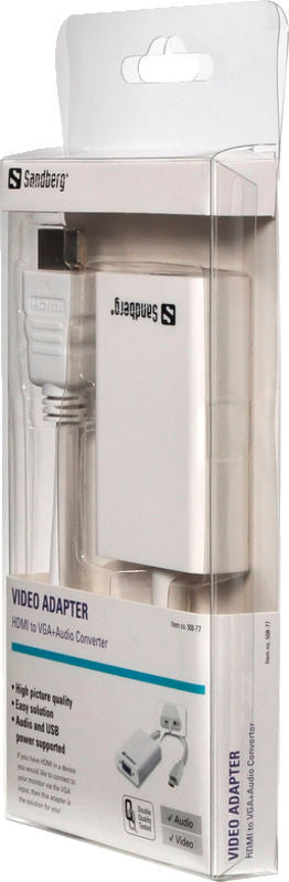 ADAPTER TIL VGA + AUDIO HDMI SANDBERG