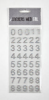 STICKERS MED TAL SØLV A4