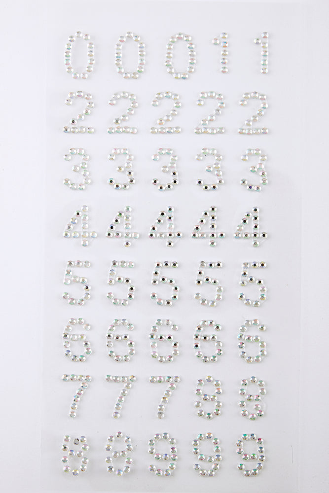 STICKERS MED TAL SØLV A4