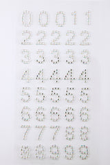 STICKERS MED TAL SØLV A4