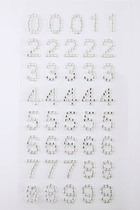STICKERS MED TAL SØLV A4