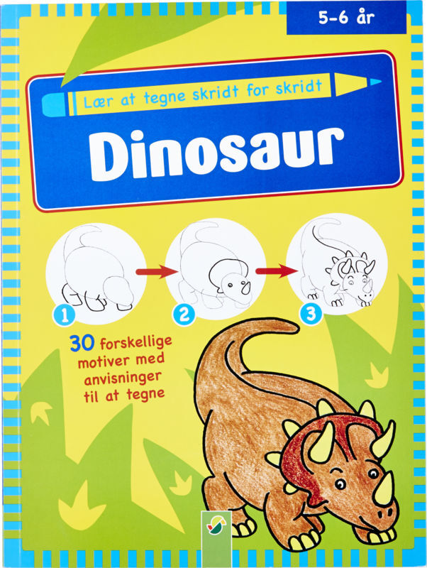 LÆR AT TEGNE SKRIDT FOR SKRIDT DINOSAUR