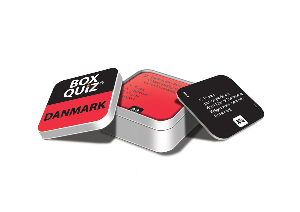 SPIL BOX QUIZ DANMARK RØD