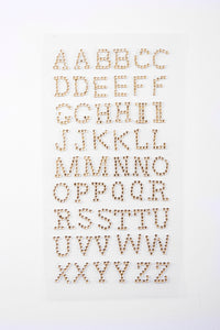 STICKERS MED BOGSTAVER GULD