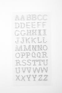 STICKERS MED BOGSTAVER SØLV