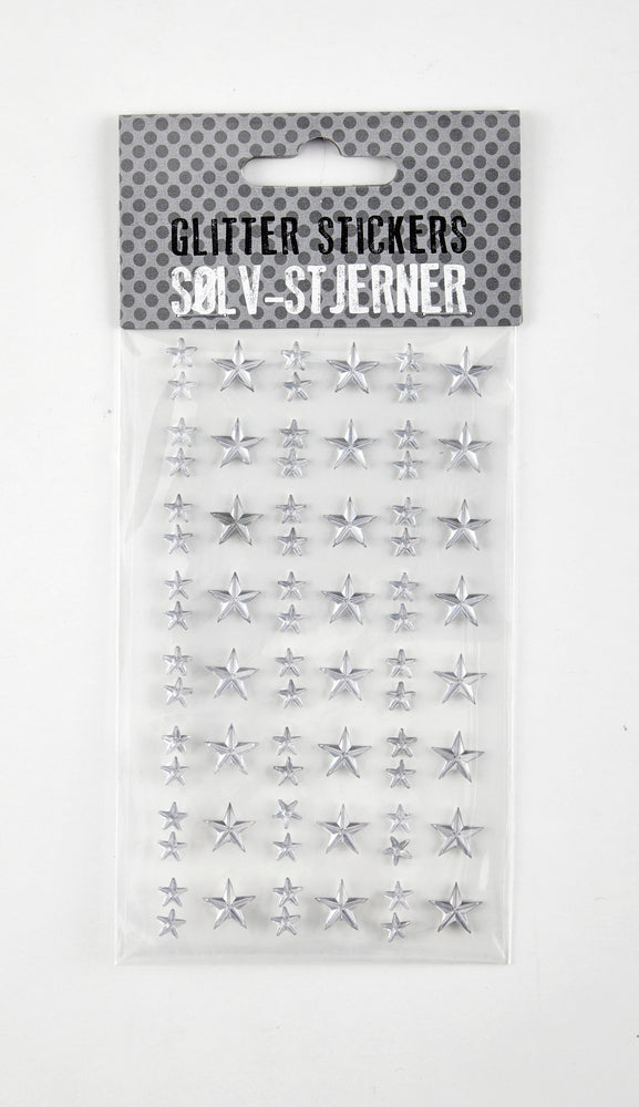 STICKERS MED STJERNER SØLV