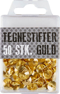 TEGNESTIFTER METAL GULD 50 STK